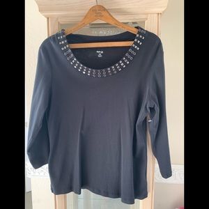 NWOT Style & Co Black & Grommets